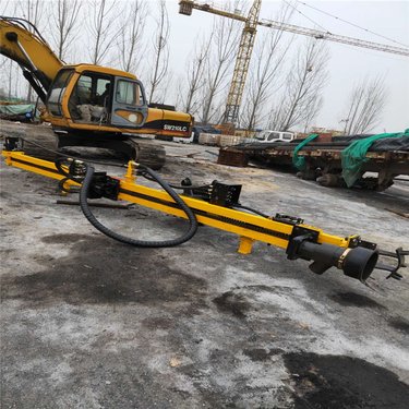 挖机改凿岩切削光伏桩钻挖机挖掘机改装潜孔钻机矿山锚杆