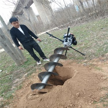 手扶支架款地下光伏钻孔机 捷亚 JYD-225A大马力自动钻坑机