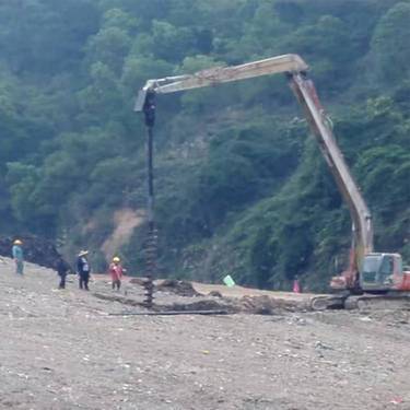 聚仁 液压动力头螺旋打桩机 螺旋打桩机 挖掘机钻机