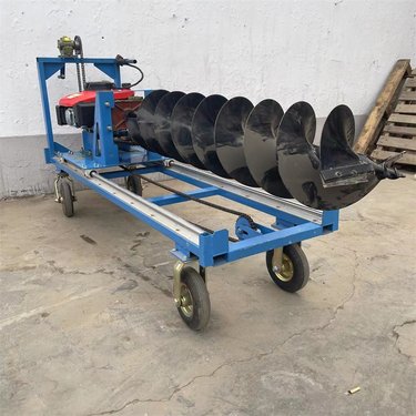 边坡平行打洞机 防汛护坡加固螺旋钻机柴油汽油电动款手推水平开孔