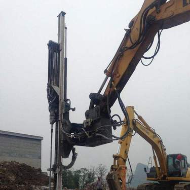 小挖机改装打孔机 挖改钻机厂家 360度旋转装置 矿山采石场打孔放炮的设备