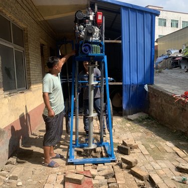 河堤地基加固打桩机 柴油 山坡野外灌注桩基引孔钻机大马力钻孔深