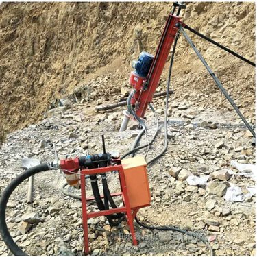 70型潜孔钻机 边坡支护加固凿岩钻机 电气两用支架式钻孔机