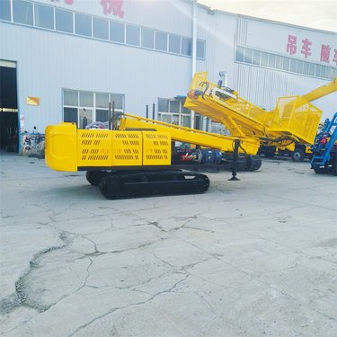小型履带式锚固钻机 钻进30米隧道潜孔钻机 U型臂双节高举钻机