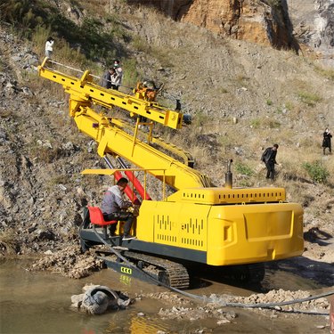 履带式护坡锚固钻机 多功能山体支护高臂钻孔机 油电两用 多地形适用