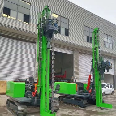 光伏安装专用液压螺旋钻孔机 双动力六缸光伏打桩机 厂家批发钻机