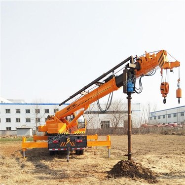 吊车改打桩机 多功能钻孔机 吊车带钻机 恒旺钻机