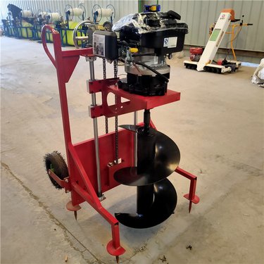 手提式螺旋挖坑机 诚誉多功能汽油打坑机 四冲程带架子地钻机