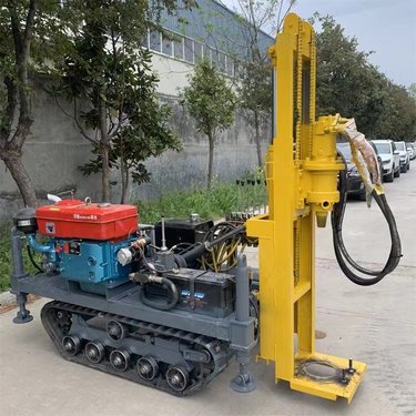 小型履带式气动注浆加固钻机 橡胶钢丝履带底盘 多角度钻孔