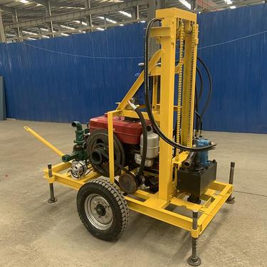 艾立克 柴油液压升降打井机 22马力钻井设备 水井钻机