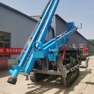 中拓履带式光伏打桩机 工地用液压钻孔机 多功能太阳能钻机