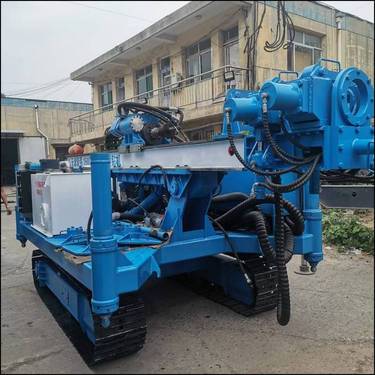 双重管高压旋喷钻机厂家 履带多功能钻机 聚强75柱塞注浆泵