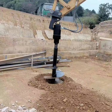 聚仁 挖掘机用螺旋钻机 电线杆钻孔引孔机 履带式长螺旋打桩机