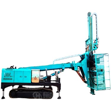 履带高举升锚固钻机边坡支护矿山岩石打孔电动自行走锚固钻车设备
