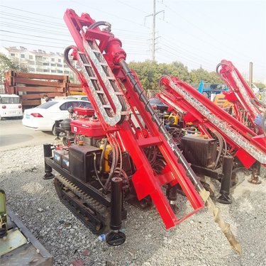 螺纹钻光伏打桩机 3米螺旋地钉钻孔机 履带式液压岩石钻机