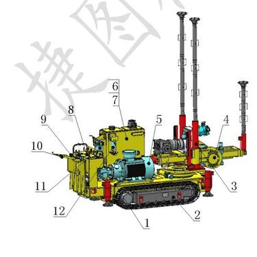 煤矿用履带式全液压坑道钻机 捷图ZDY4800LPS型