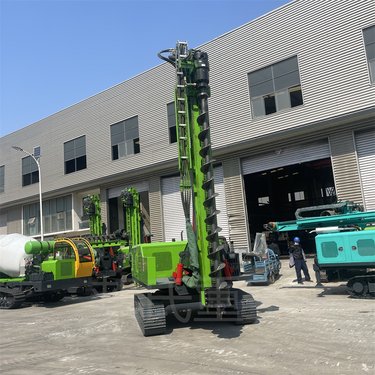 光伏打桩机 工程太阳能发电站螺旋钻孔机 履带式多功能钻机 操作简单