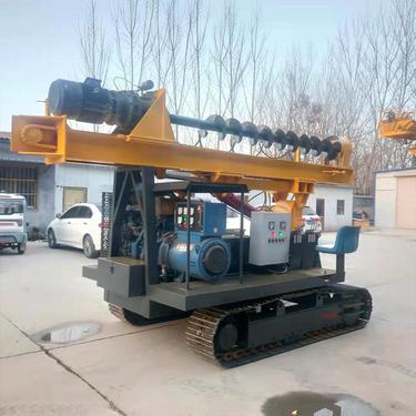 艾立克履带式光伏打桩机 两用型潜孔钻机 全液压长螺旋钻孔机