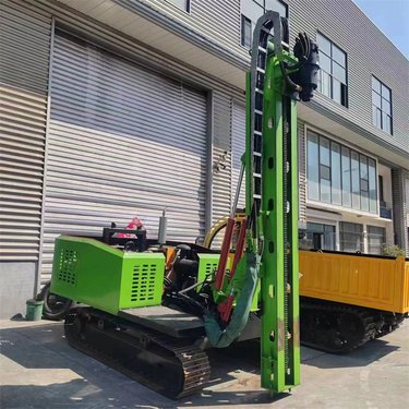 光伏板安装履带打桩 机厂家 地钉拧桩机光伏螺旋打桩机 旋挖钻机