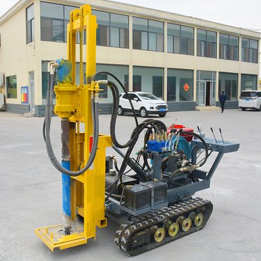小型履带潜孔钻机 矿山打风炮眼设备 多功能气动打桩机