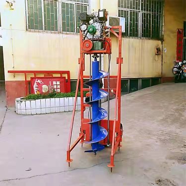 林业手持式挖坑机 定做种树螺旋开孔钻机 全新单人地钻打洞挖洞机