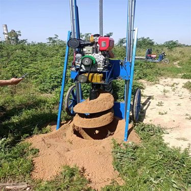 诺源V-9拧地钉光伏钻孔机地基加固螺旋钻机省劲