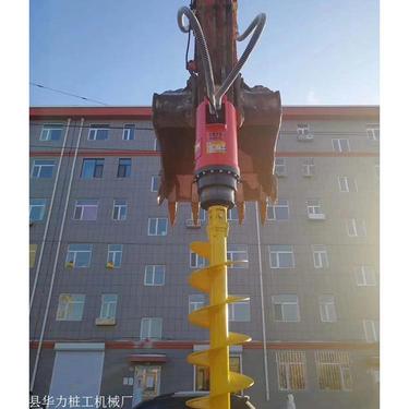 大型挖机改装螺旋钻机 移动式地基打桩机 省时多功能