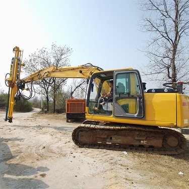 挖机改装螺旋钻机 一体式注浆轻型液压钻机 隧道加固坑基钻孔机