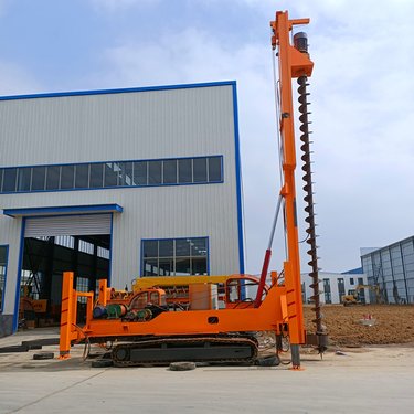履带式长螺旋打桩机 10-18米建筑地基螺旋钻机 油电两用折叠塔架