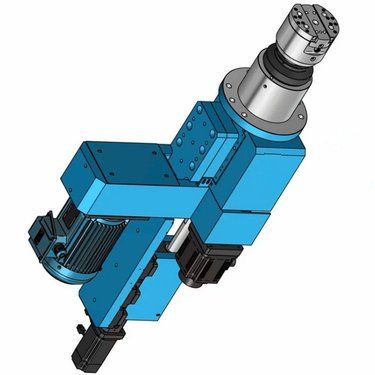 台湾展刀头,SSFSD09水车伺服展刀动力头,水车伺服展刀动力主轴头