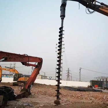 中旺 螺旋钻机 合金钻头钻机 液压动力头螺旋打桩机