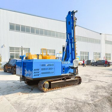 包教会履带式光伏打桩机 工程地基伸缩滑道螺旋桩钻机 多种锤头可选