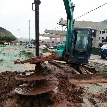 中旺挖掘机液压螺旋钻洞机 钻机打桩机 工地旋转钻孔机