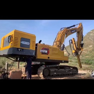 挖机改装潜孔钻机挖改光伏打孔打桩机矿山爆破孔挖改螺旋钻厂家