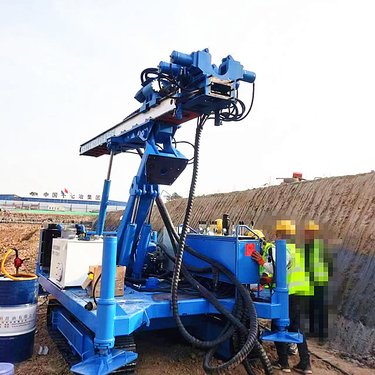 150型履带式高压旋喷桩机 边坡支护抗浮锚杆工程钻机 75柱塞大泵