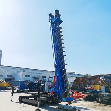 光伏地桩钻机 山地丘陵钻孔机 履带式长螺旋打桩机