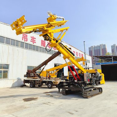 地质钻探潜孔钻机 高举履带式护坡锚固钻机多角度高边坡加固钻孔机