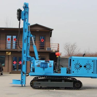 茶园钻机多功能光伏潜孔钻机 全液压压桩机 太阳能履带式螺旋打桩机