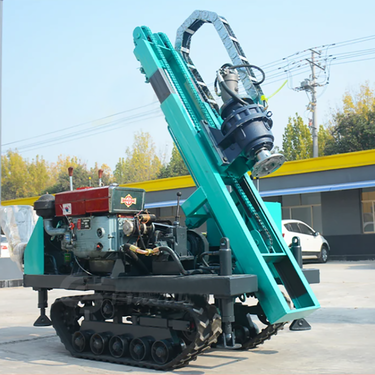 中威 全液压小型履带潜孔钻机地钉光伏打桩机 大马力柴油地桩钻孔机