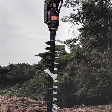 鼎东 挖掘机用螺旋钻机 合金钻头钻机 液压螺旋钻洞机