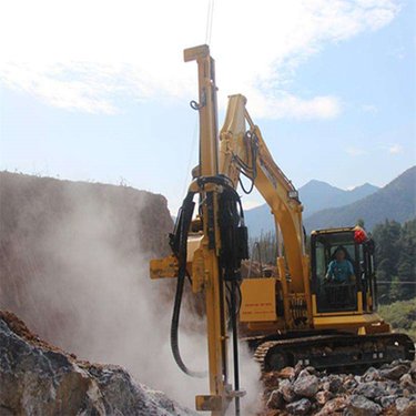 ZDLHWGQZJ-101山地岩石破碎机履带式挖改潜孔钻机矿山炮眼打孔机