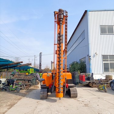 双液压光伏潜孔钻机 太阳能电站打眼机 钻杆转速可调节