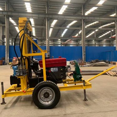 中旺 柴油液压升降打井机 农田灌溉百米深孔钻机 液压升降打井机