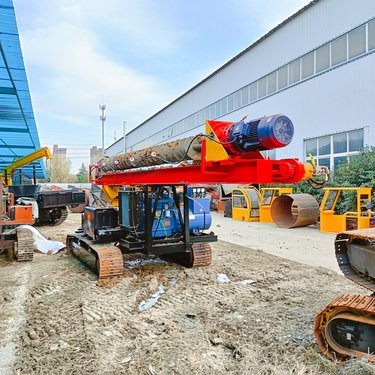 多功能液压光伏打桩机 履带式螺旋钻机 油缸加压螺旋桩架厂家定制