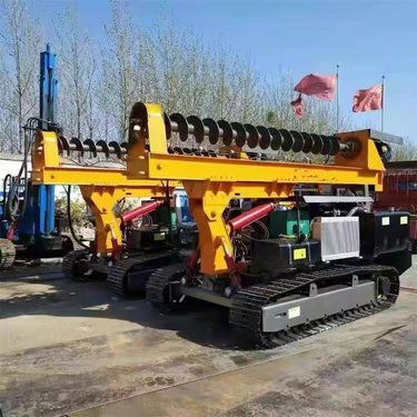 全液压螺旋光伏钻机 可打30米深 加固旋转底盘 大动力配置