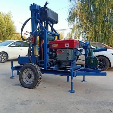 百米轻便型水井钻机现货 小型柴油液压打井机