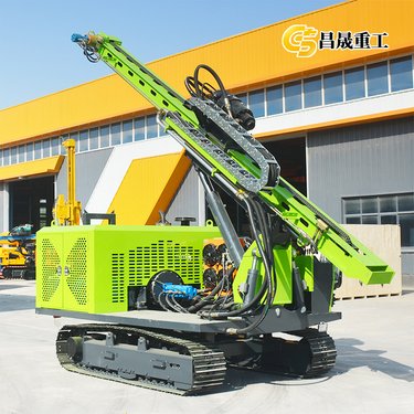 昌晟履带光伏打桩机 发电矿山引孔多功能螺旋钻机厂家