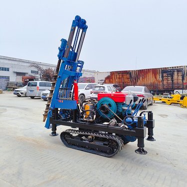 拧光伏地钉桩钻机 螺旋地 钉钻孔机 大棚小型履带地钉钻机节省力气