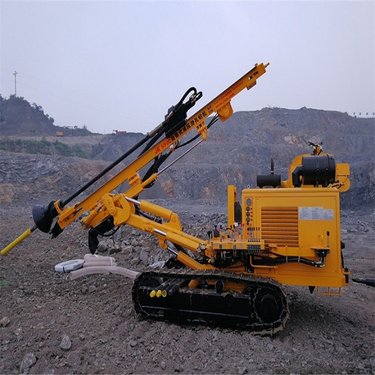 岩石打孔勘探护坡地基坑坡加固工程潜孔钻机履带高举锚固钻机