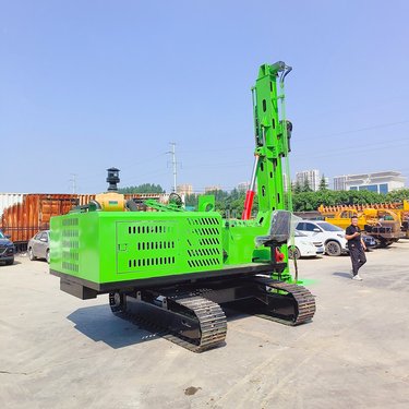 高低腿山地光伏打桩机 坡地打孔潜孔钻机 加装空压机冲击钻批发中